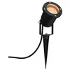 Image de Projecteur de jardin LED Lumière dorée favorable aux insectes IP65 rond 92mm 2200K 4,3W 320lm 230V 38° Noir Métal