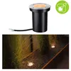 Image de Encastré de sol LED Lumière dorée favorable aux insectes IP65 cylindrique 110mm 2200K 4,3W 320lm 230V 38° Acier inoxydable brossé Acier inoxydable#Matière plastique