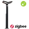 Image de Borne lumineuse LED Smart Home Zigbee 3.0 Alara Détecteur de mouvement crépusculaire (IR) favorable aux insectes IP44 carré 665mm 3000 - 2200K 10W 450lm 230V Anthracite Métal