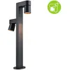 Image de Borne lumineuse LED Kimu favorable aux insectes IP44 cylindrique 822mm 2200K 2x7,8W 720lm / 720lm 230V 70° Anthracite Aluminium