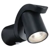 Image de Applique d'extérieur LED Cuff Détecteur de mouvement crépusculaire (IR) IP44 76x217mm 3000K 10W 700lm 230V 70° Anthracite Aluminium