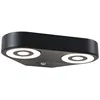 Image de Applique d'extérieur LED Silma Détecteur de mouvement crépusculaire (IR) Double émission lumineuse IP44 carré 280x176mm 3000K 2x5,5W / 2x0,7W 2x600lm 230V Anthracite Aluminium