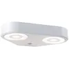 Image de Applique d'extérieur LED Silma Détecteur de mouvement crépusculaire (IR) Double émission lumineuse IP44 280x176mm 3000K 2x5,5W / 2x0,7W 2x600lm 230V Blanc Aluminium