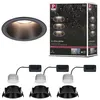 Image de Spot encastré LED 3-Step-Dim Cole Coin Kit de 3 IP44 rond 88mm Coin 3x6W 3x470lm 230V gradable 2700K Noir