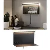 Image de Applique LED Jarina USB C 3000K 400lm / 160lm 230V 4,5W / 1,6W gradable Noir mat