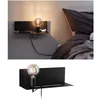 Image de Applique Devara USB C E27 230V max. 40W gradable Noir mat