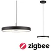 Image de Luminaire en suspension LED Smart Home Zigbee 3.0 Hildor 2700K 1000lm 17W Noir mat gradable