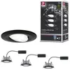 Image de Spot encastré LED Calla Kit de base orientable IP65 rond 90mm 3x6W 3x530lm 230V 4000K Noir mat