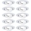 Image de Paulmann, Spot encastrable, Luminaires encastrés (Acier inoxydable, Matières plastiques)