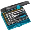 Image de HAZET Coffret de douilles - Entrainement carré 6,3 mm (1/4 pouce) - 34 pièces
