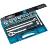 Image de Hazet, Clé à douille + douilles, Jeu de clés à douilles 900   Carré creux 12,5 mm (1/2 pouce)   Profil Traction à 6 pans extér 