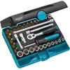 Image de Hazet, Clé à douille + douilles, Jeu de clés à douilles 854T   Carré creux 6,3 mm (1/4 pouce)   Profil Traction à 6 pans extér 