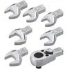 Image de Hazet, Clé à douille + douilles, Jeu d'attaches mâles 6450C/7   Carré femelle 9 x 12 mm   Profil à 6 pans extérieurs, Carré ma  (10 mm, 13 mm, 14 mm, 15 mm, 17 mm, 19 mm)