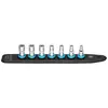 Image de Hazet, Clé à douille + douilles, SmartRail avec 7 emplacements 850E-SR/7   Carré creux 6,3 mm (1/4 pouce)   Profil TORX extér 