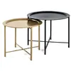 Image de Lot de 2 tables basses LIROY en métal noir et doré