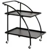 Image de Desserte de Cuisine Design "Roulettes" 71cm Noir