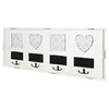 Image de Patère Murale Vintage "Coeur" 63cm Blanc