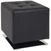 Image de Pouf Carré Design "Zanzibar" 42cm Noir