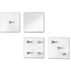 Image de Lot de 4 Patères en Métal "Laqué" 15cm Blanc