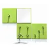 Image de Lot de 4 Patères en Métal Laqué 15cm Vert