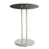 Image de Haku möbel 33203 table basse d'appoint tube d'acier/verre trempé chromé/noir