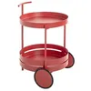 Image de Desserte de Cuisine Ronde "Postres" 62cm Rouge Corail