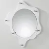 Image de Patère Murale & Miroir "6 Crochets" 56cm Blanc