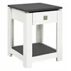Image de Console Design 1 Tiroir "Granit" 55cm Blanc