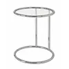 Image de Table d'Appoint en Verre "Blaise" 55cm Argent