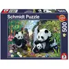 Image de Schmidt Spiele La famille panda à la cascade pcs (500 pièces)