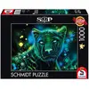 Image de Schmidt Spiele Néon bleu vert panthère 1000 pièces (1000 pièces)