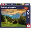 Image de Schmidt Spiele Coucher de soleil sur le village de montagne de Wamberg (1500 pièces)