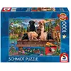 Image de Schmidt Spiele Famille de chiens au bord du lac 1000 pièces (1000 pièces)