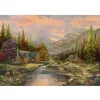 Image de Puzzle 1000 pièces en bois : Le ruisseau de montagne - Thomas Kinkade