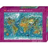 Image de Puzzle map art miniature world heye 2000 pieces - GENERIQUE