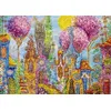 Image de Puzzle 1000 pièces : Charmant Village : Arbres Roses Heye