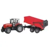 Image de Massey Ferguson 7480 avec Remorque Benne Modèle Réduit 1/16 Bruder Rouge / Noir