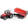 Image de Bruder Massey Ferguson 7480 avec remorque à benne basculante pour baignoire