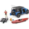 Image de Bruder Jeep Wrangler Rubicon, kayak, figurine