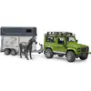 Image de Bruder Land Rover Defender avec remorque pour chevaux