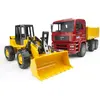 Image de Bruder Camion-benne pour homme avec chargeuse sur pneus articulée