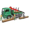 Image de Bruder Camion de transport de bois avec grue de chargement