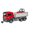 Image de Camion MAN Tgs avec Conteneur et Chargeur de Chantier Schaffer Miniature 1/16 Bruder Rouge