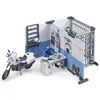 Image de Bruder 62732 - Poste de police bworld avec moto de police