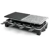 Image de Rommelsbacher rcs 1350 raclette grill en acier inoxydable noir