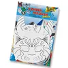 Image de Kit de masques de carnaval pour enfants à décorer animaux 6 pièces