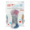 Image de Boite de 60 boutons pression jersey avec outil 8 mm Love - Prym(...) - Blanc
