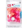 Image de Bouton pression Color Snaps Love 12,4mm X 30 - Prym - certifié Oeko-Tex(...) - Rouge/rose/orange Multicolore
