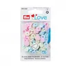 Image de Bouton pression Color Love Coeur 12,4mm X 30 - Prym - certifié Oeko-Tex(...) - Rose Clair/vert pale/ bleu ciel multicolore