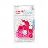Image de Bouton pression Color Love Coeur 12,4mm X 30 - Prym - certifié Oeko-Tex(...) - Rouge/blanc/fuschia Multicolore